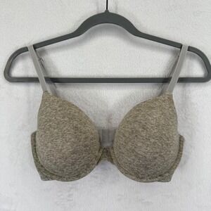 Pink Victoria's Secret Wear Everywhere T Shirt Bra Heather Gray Size 32DD no tag